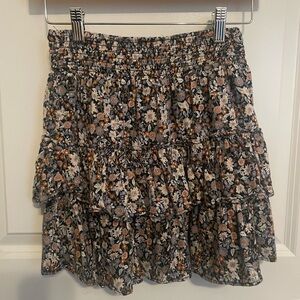 American Eagle Outfitters Brown and Black Bubble Mini Skirt